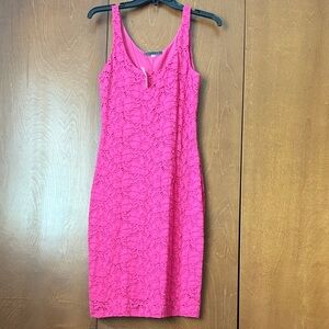 Velvet Brand NWT Ret $150  Pink Lace Overlay Pull-On Body-Con Sz Medium